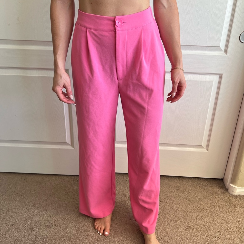 Hot pink dress pants